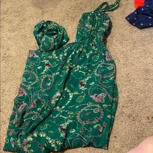 Green jump suit